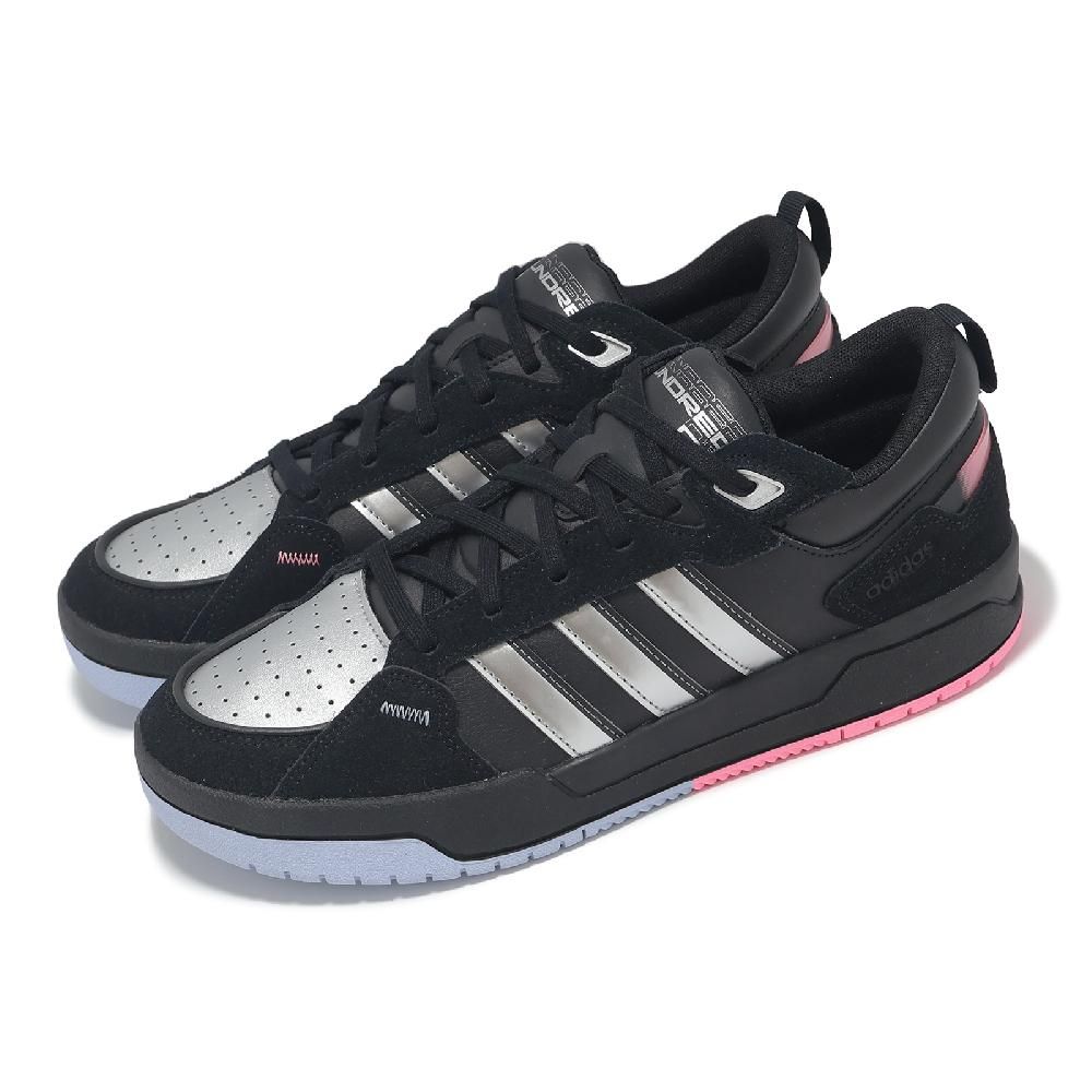 adidas 愛迪達 休閒鞋 100DB 男鞋 黑 銀 皮革 復古 緩衝 ID1842