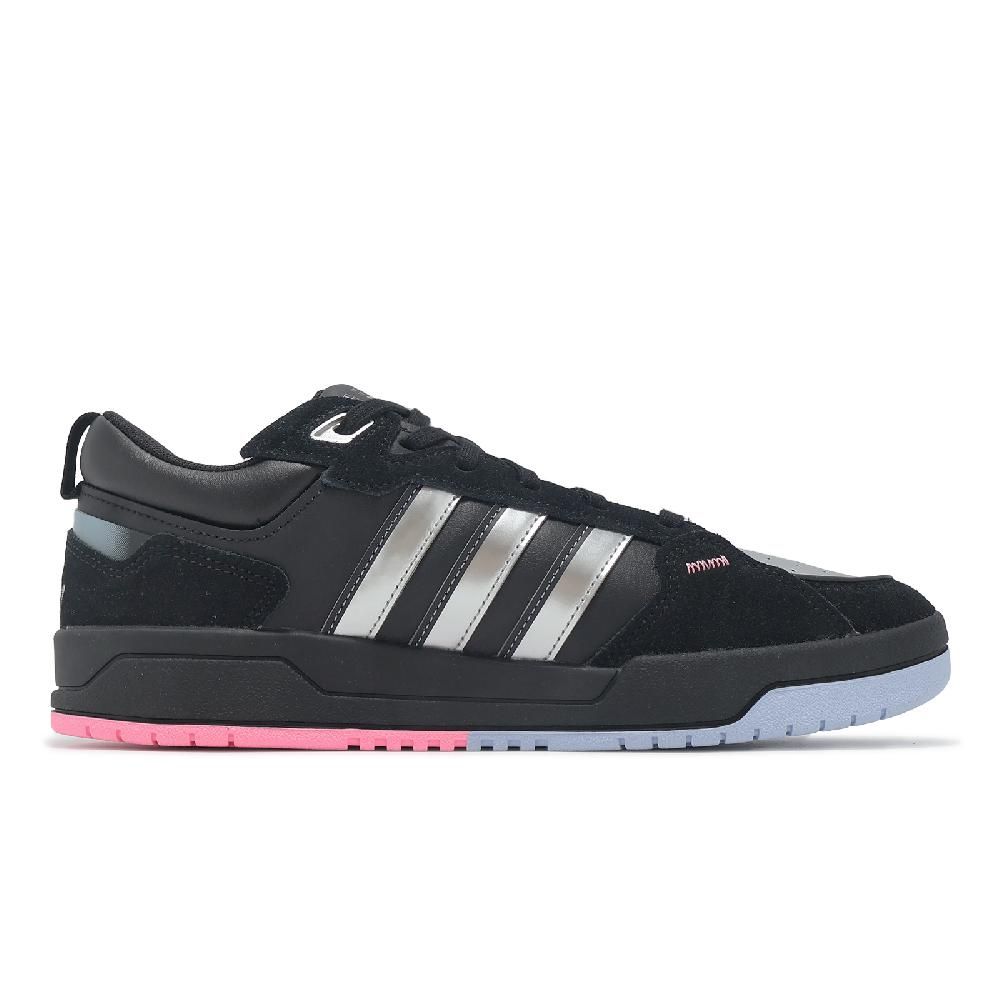 adidas 愛迪達 休閒鞋 100DB 男鞋 黑 銀 皮革 復古 緩衝 ID1842