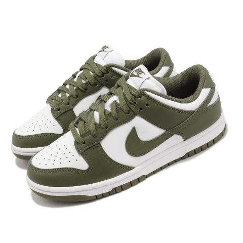 NIKE 耐吉 休閒鞋 Wmns Dunk Low 女鞋 橄欖綠 墨綠 白 經典 低筒 皮革 Medium Olive DD1503-120
