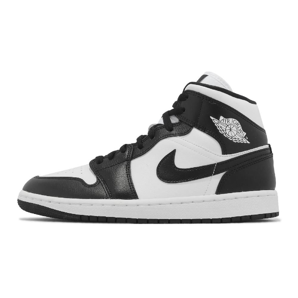 NIKE 耐吉 休閒鞋 Wmns Air Jordan 1 Mid 女鞋 黑 白 高筒 皮革 熊貓 AJ1 DV0991-101