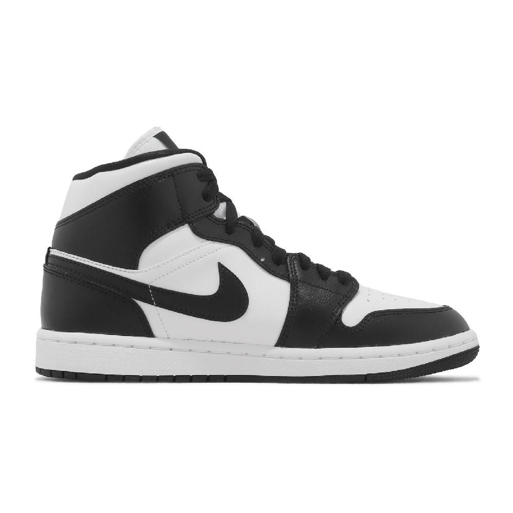 NIKE 耐吉 休閒鞋 Wmns Air Jordan 1 Mid 女鞋 黑 白 高筒 皮革 熊貓 AJ1 DV0991-101