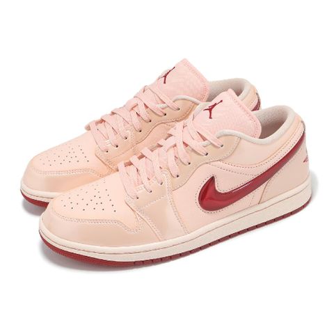 NIKE 耐吉 休閒鞋 Wmns Air Jordan 1 Low 女鞋 粉紅 紅 情人節 AJ1 果凍勾勾 HF3174-600
