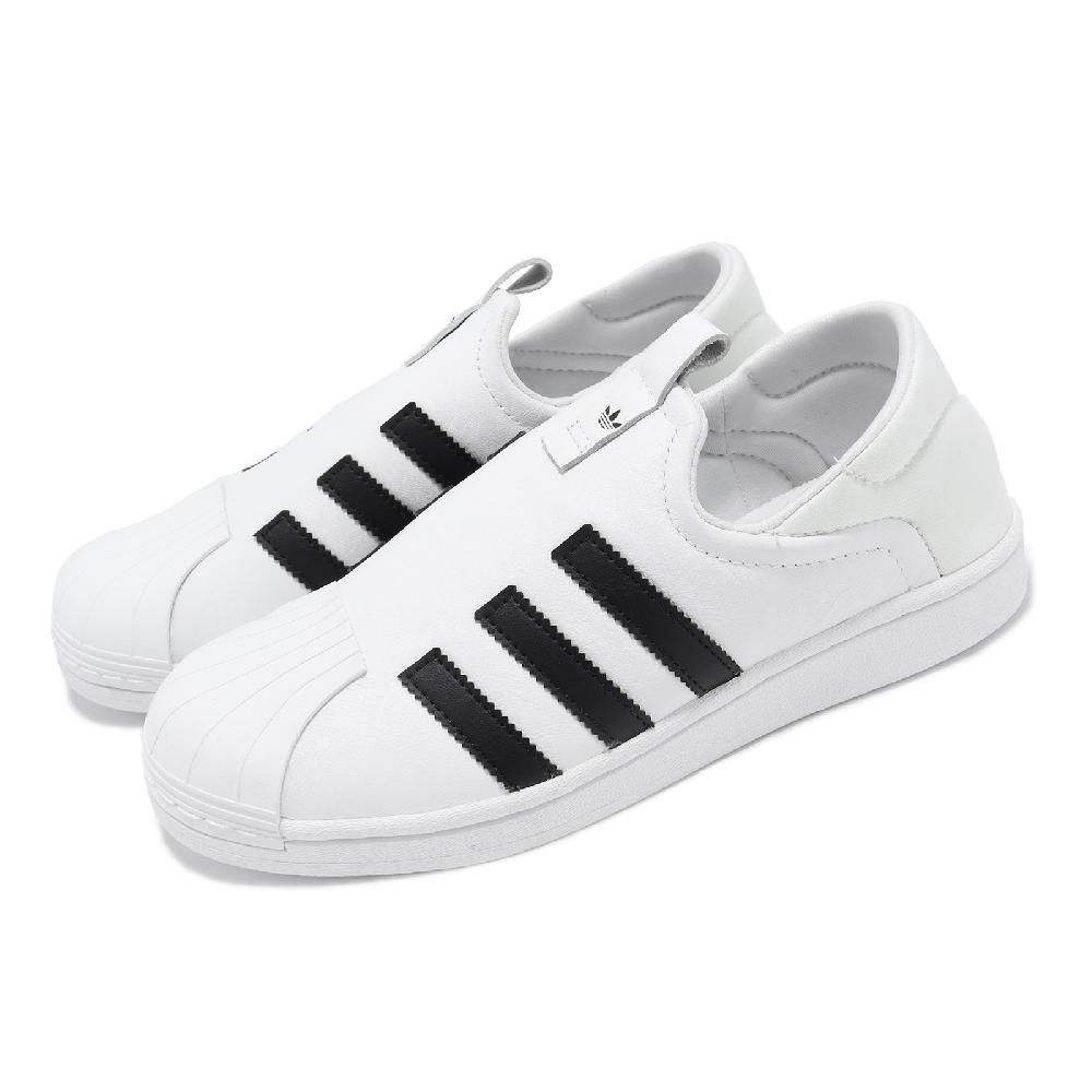 adidas 愛迪達 懶人鞋 Superstar Slip ON W 女鞋 白 黑 皮革 貝殼頭 無鞋帶 休閒 IE0399