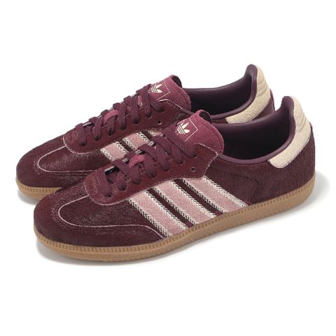 adidas 愛迪達 德訓鞋 Samba OG W 女鞋 酒紅 粉紅 復古 休閒鞋 馬毛鞋面 JP5330