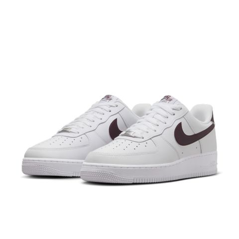 【NIKE】AIR FORCE 1 07 男 休閒鞋 白 酒紅-FJ4146112