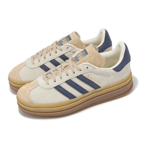 adidas 愛迪達 休閒鞋 Gazelle Bold W 女鞋 米白 棕 三條紋 厚底 增高 粗毛尼 JQ5126