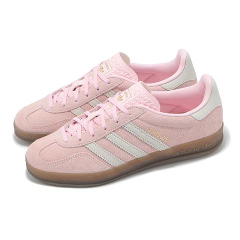 adidas 愛迪達 休閒鞋 Gazelle Indoor W 女鞋 粉 白 焦糖底 麂皮 德訓鞋 JI2716
