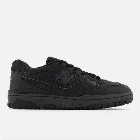 New Balance [BB550BBB] 男女 休閒鞋 運動 復古 D楦 NB 550 皮革 黑武士 情侶鞋 全黑