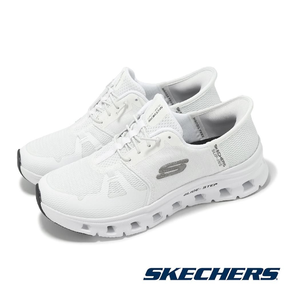 SKECHERS 斯凱奇 懶人鞋 Glide-Step PRO Slip-Ins 女鞋 白 灰 緩衝 輕量 休閒鞋 150420WWHT
