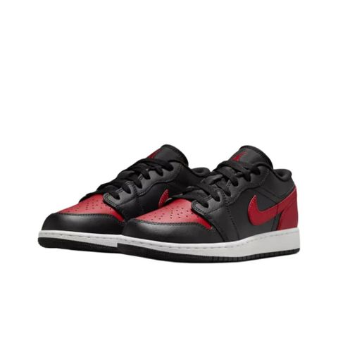 NIKE 耐吉 Air Jordan 1 Low Bred Twist 黑紅 GS AJ1 低筒 舒適 休閒鞋 大童鞋 553560-067