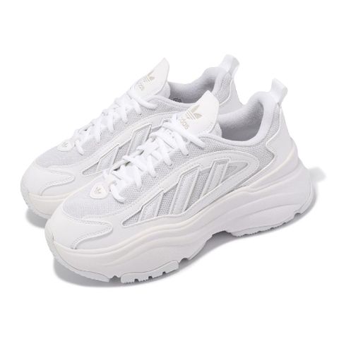 adidas 愛迪達 休閒鞋 OZGAIA W 女鞋 白 皮革 厚底 三葉草 老爹鞋 小白鞋 IG6047