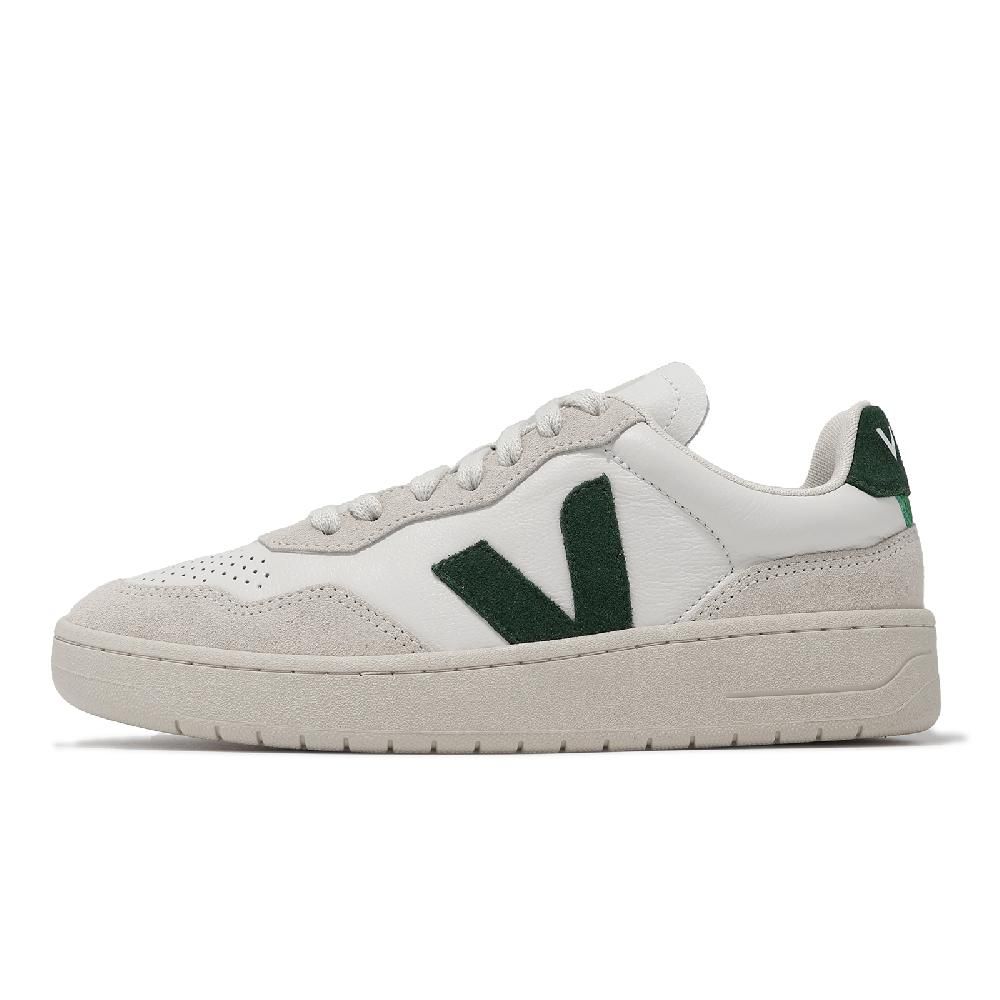 VEJA 休閒鞋 V-90 O.T. Leather 女鞋 白 綠 皮革 拼接 經典小白鞋 復古 VD2003384A