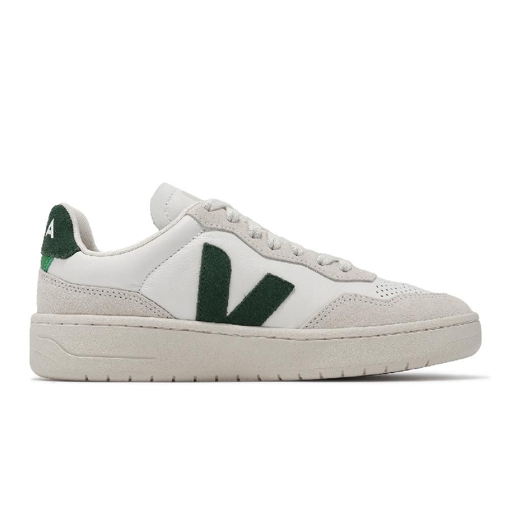 VEJA 休閒鞋 V-90 O.T. Leather 女鞋 白 綠 皮革 拼接 經典小白鞋 復古 VD2003384A