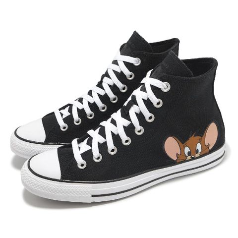 聯名帆布鞋 Chuck Taylor All Star 男女鞋 湯姆貓與傑利鼠85周年 高筒 黑 A15113C