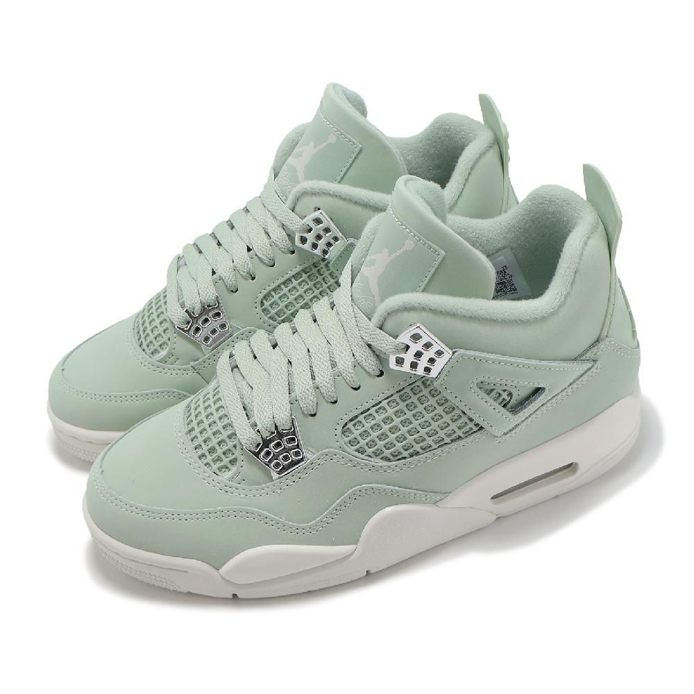 NIKE 耐吉 休閒鞋 Wmns Air Jordan 4 Retro 女鞋 男鞋 綠 銀 AJ4 HV0823-003