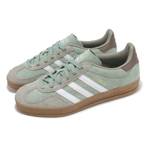 adidas 愛迪達 休閒鞋 Gazelle Indoor 男鞋 女鞋 綠 棕 麂皮 復古 膠底 德訓鞋 JI3526