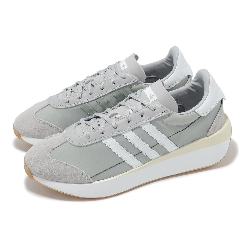 adidas 愛迪達 休閒鞋 Country XLG 男鞋 女鞋 灰 白 麂皮 尼龍 厚底 增高 ID5980