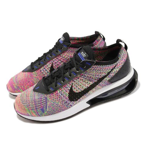 NIKE 耐吉 休閒鞋 Air Max Flyknit Racer 男鞋 黑 彩虹 編織 氣墊 緩震 FD2765-900