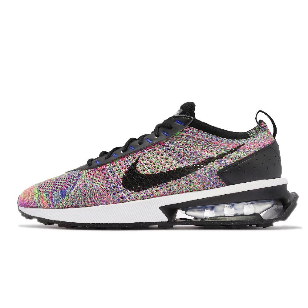 NIKE 耐吉 休閒鞋 Air Max Flyknit Racer 男鞋 黑 彩虹 編織 氣墊 緩震 FD2765-900