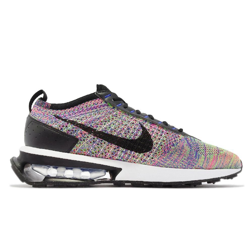 NIKE 耐吉 休閒鞋 Air Max Flyknit Racer 男鞋 黑 彩虹 編織 氣墊 緩震 FD2765-900