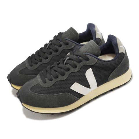 VEJA 休閒鞋 Rio Branco Alveomesh 女鞋 黑 白 奶油底 麂皮 網布 運動鞋 RB0102367A
