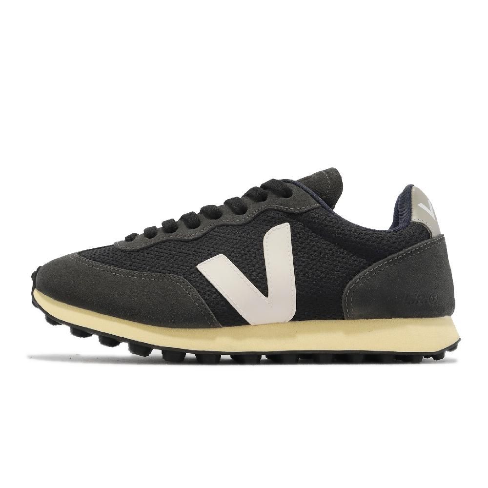 VEJA 休閒鞋 Rio Branco Alveomesh 女鞋 黑 白 奶油底 麂皮 網布 運動鞋 RB0102367A
