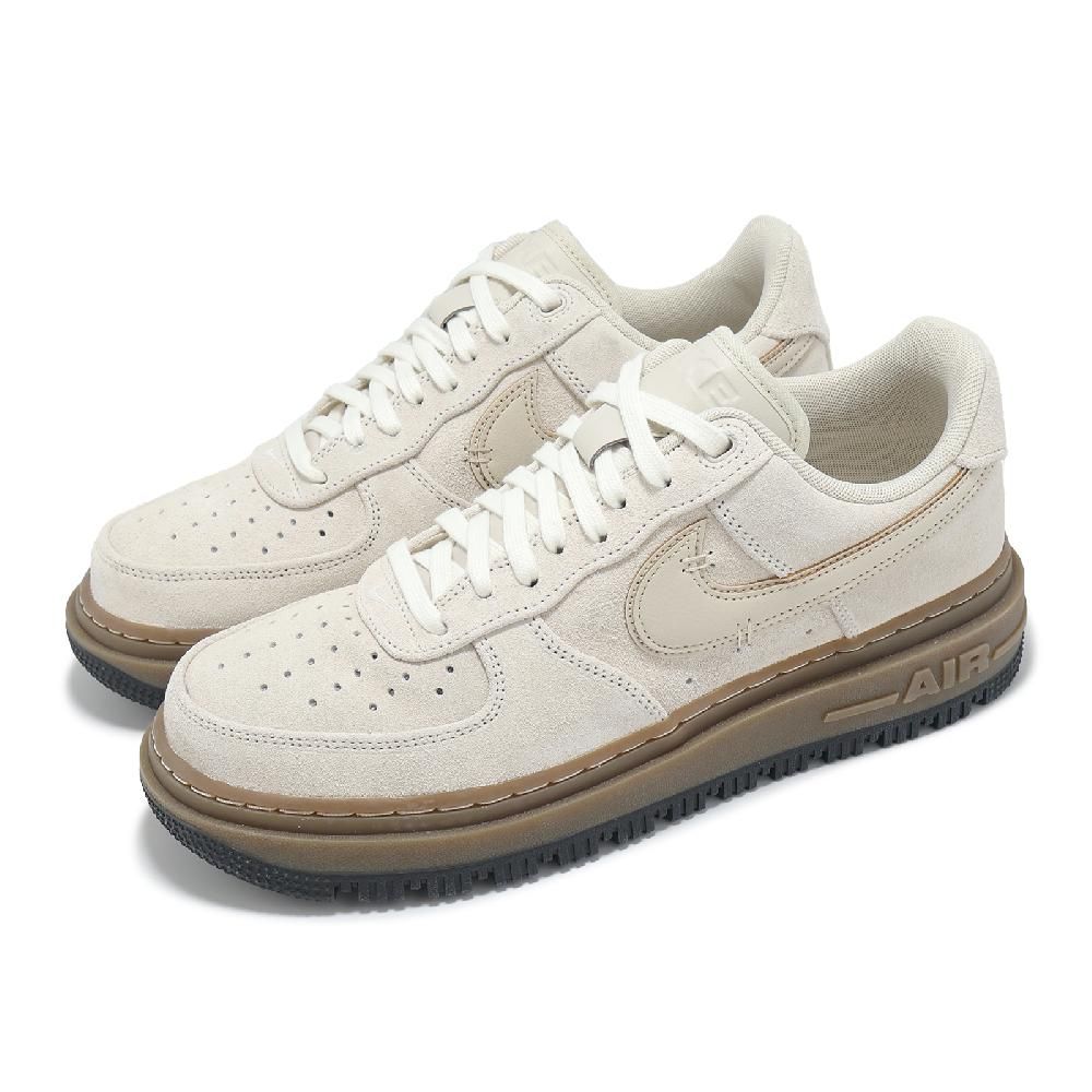 NIKE 耐吉 休閒鞋 Air Force 1 Luxe 男鞋 沙色 膠底 拼接 麂皮 AF1 HV2531-100