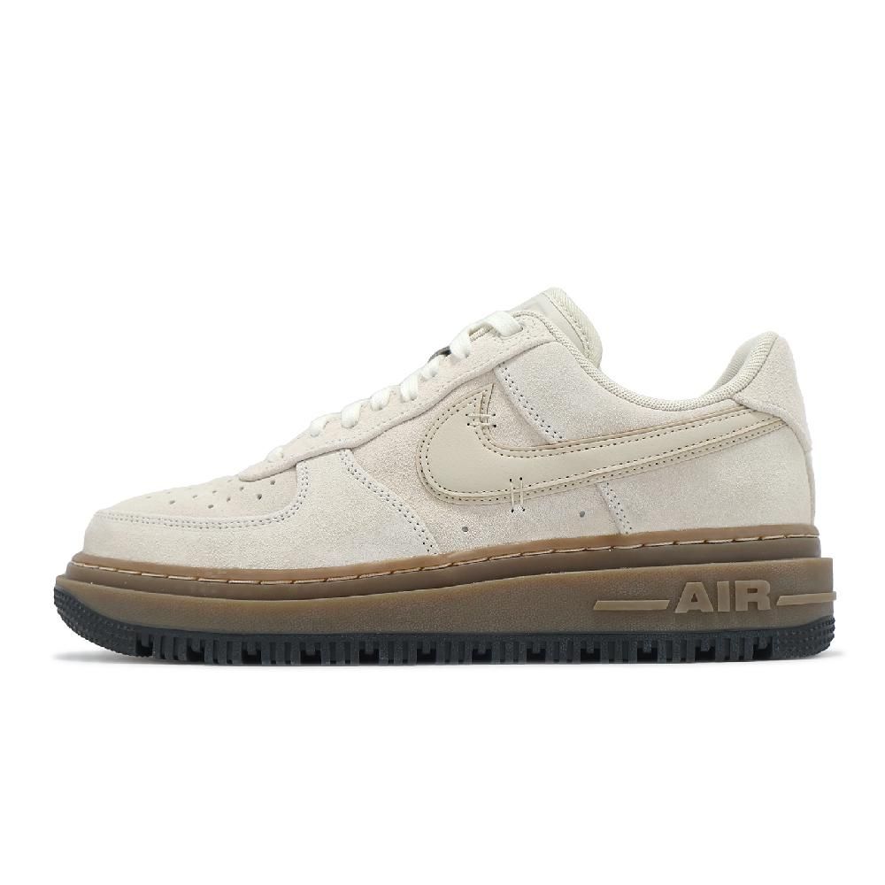 NIKE 耐吉 休閒鞋 Air Force 1 Luxe 男鞋 沙色 膠底 拼接 麂皮 AF1 HV2531-100