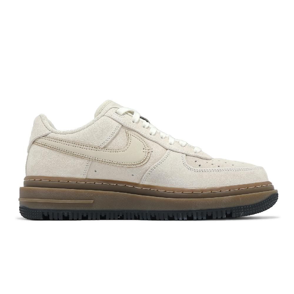 NIKE 耐吉 休閒鞋 Air Force 1 Luxe 男鞋 沙色 膠底 拼接 麂皮 AF1 HV2531-100