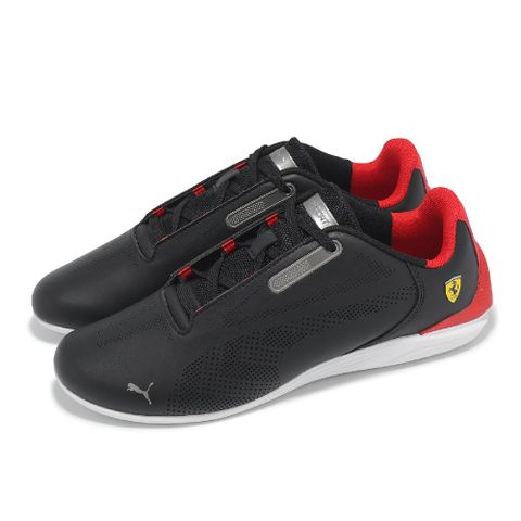 PUMA 彪馬 賽車鞋 Ferrari Drift Cat Decima 2.0 男鞋 黑 紅 法拉利 皮革 休閒鞋 30839501