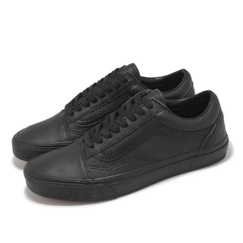 VANS 休閒鞋 Old Skool 男鞋 女鞋 黑 低筒 經典 皮革 全黑 板鞋 VN0003Z6L3A