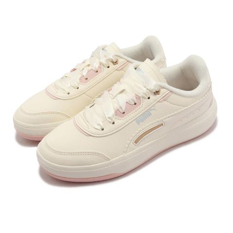 PUMA 彪馬 休閒鞋 Tori Pixie 女鞋 奶油黃 粉 微增高 厚底 皮革 基本款 小白鞋 38761103