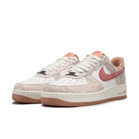 NIKE 耐吉 AIR FORCE 1 07 LV8 男 休閒鞋 白粉色 蛇紋-HF2898100