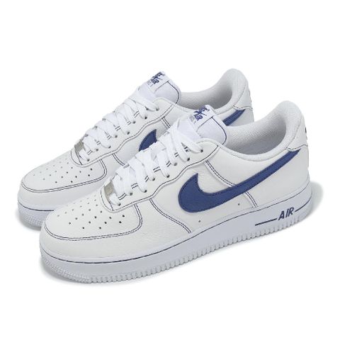 休閒鞋 Air Force 1 07 LV8 男鞋 女鞋 白 藍 縫線 AF1 HQ2037-100