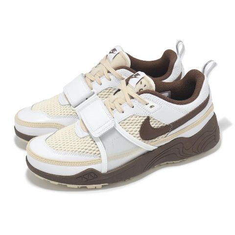 NIKE 耐吉 x Travis Scott 休閒鞋 Zoom Field Jaxx 男鞋 棕 白 聯名 魔鬼氈 HQ3073-100