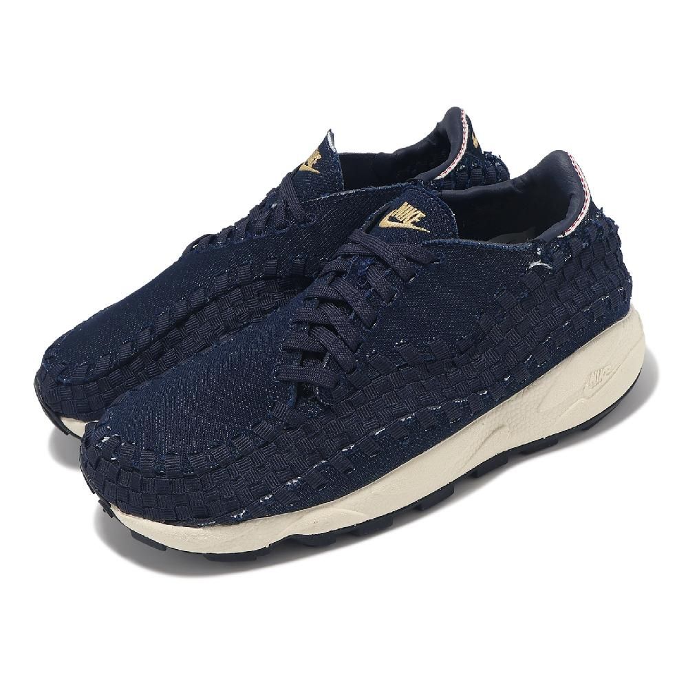 NIKE 耐吉 休閒鞋 Air Footscape Woven 女鞋 男鞋 藍 米白 牛仔 單寧 復刻 編織鞋 HF1759-400