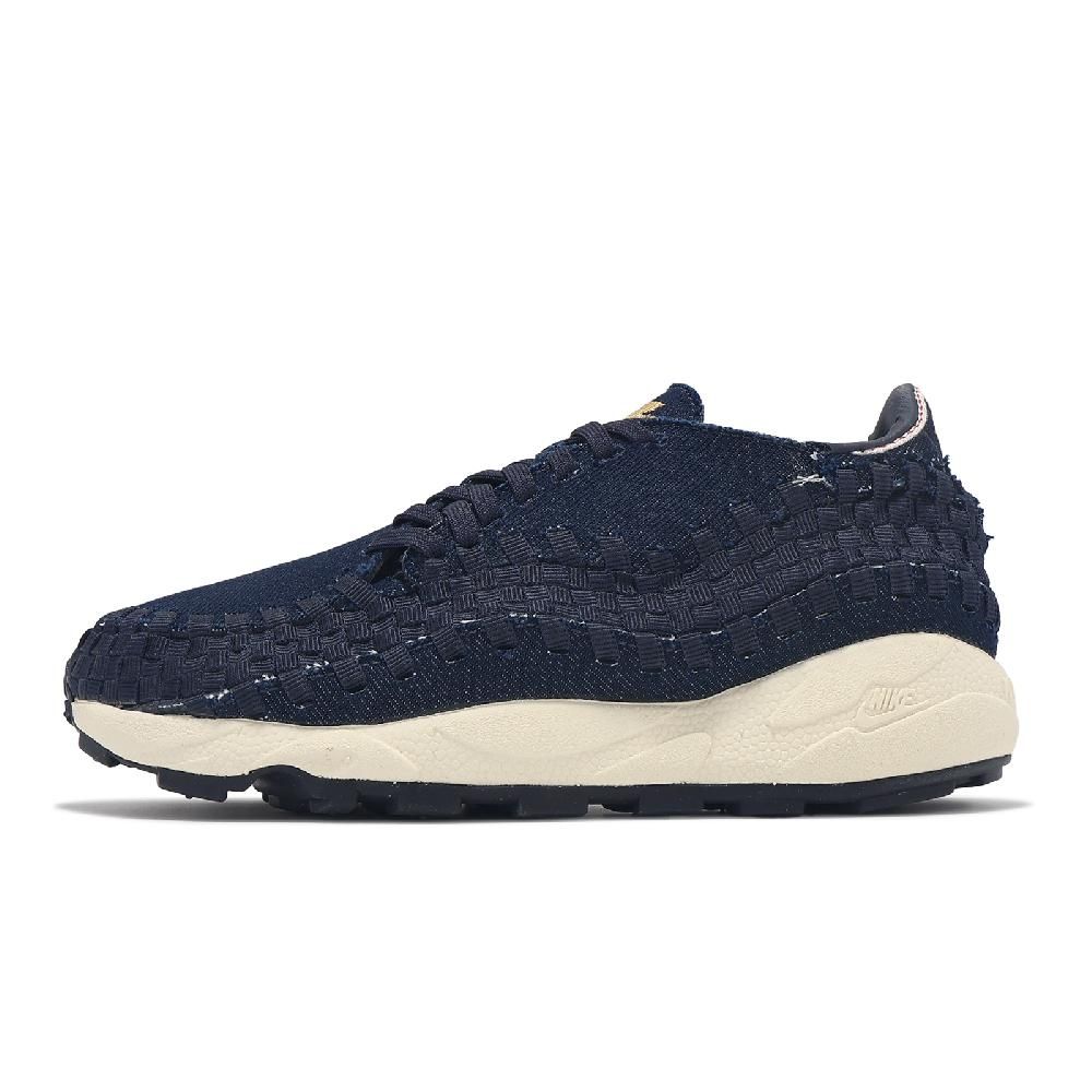 NIKE 耐吉 休閒鞋 Air Footscape Woven 女鞋 男鞋 藍 米白 牛仔 單寧 復刻 編織鞋 HF1759-400