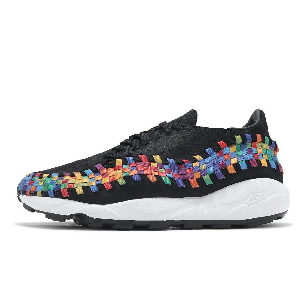NIKE 耐吉 休閒鞋 Air Footscape Woven  女鞋 男鞋 彩虹編織 黑 麂皮 復刻 Rainbow FB1959-002