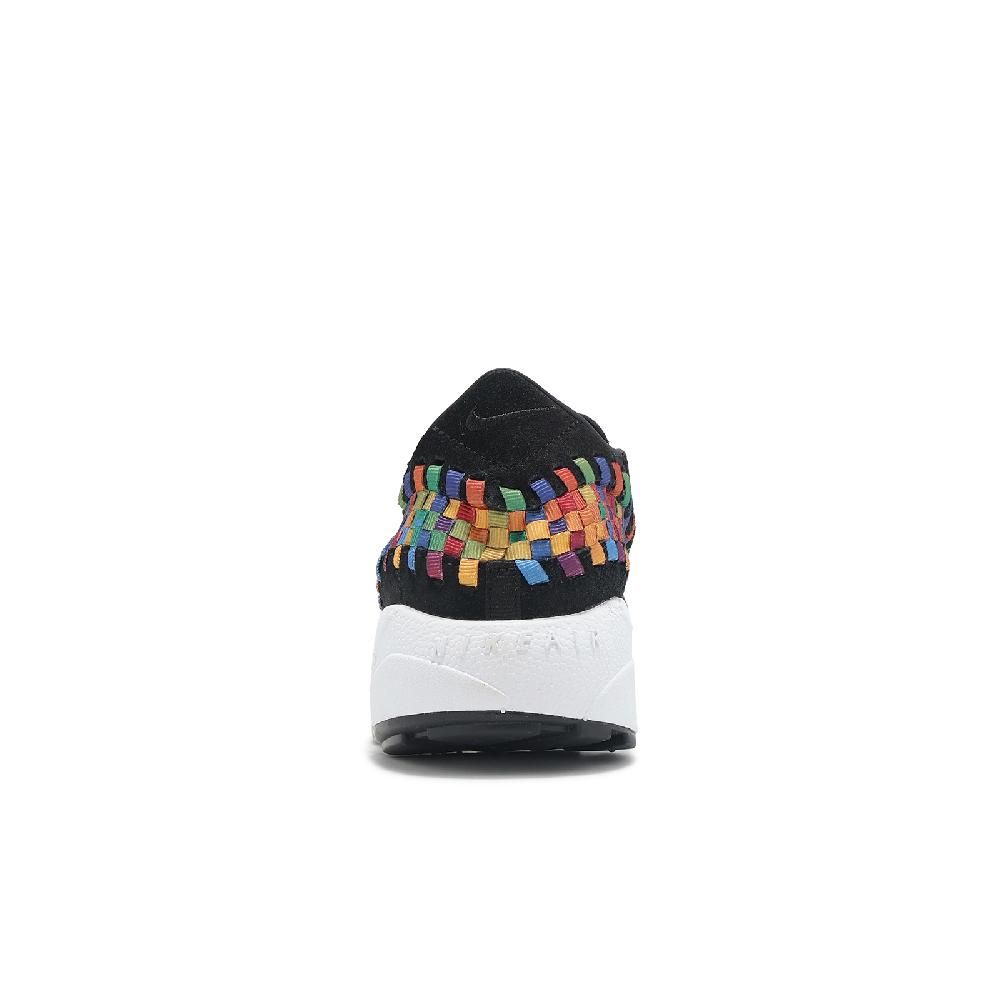 NIKE 耐吉 休閒鞋 Air Footscape Woven  女鞋 男鞋 彩虹編織 黑 麂皮 復刻 Rainbow FB1959-002