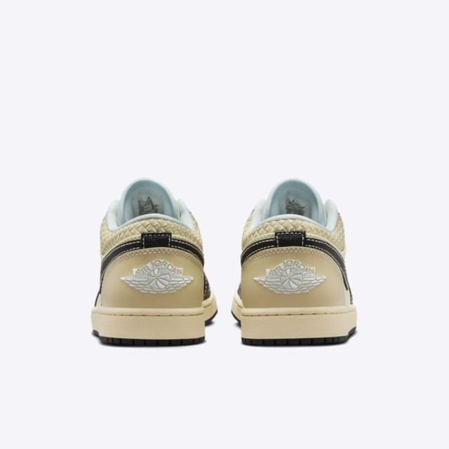 NIKE 耐吉 Nike Air Jordan 1 Low [HQ3437-101] 男 休閒鞋 運動 AJ1 低筒 編織 椰奶 黑
