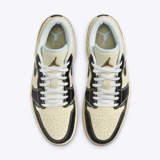 NIKE 耐吉 Nike Air Jordan 1 Low [HQ3437-101] 男 休閒鞋 運動 AJ1 低筒 編織 椰奶 黑