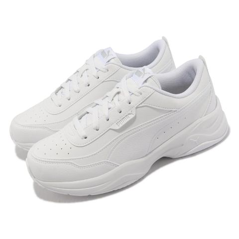 PUMA 彪馬 休閒鞋 Cilia Mode 女鞋 白 銀標 增高 厚底 低筒 皮革 基本款 老爹鞋 37112502