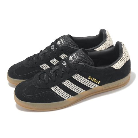 adidas 愛迪達 休閒鞋 Gazelle Indoor W 女鞋 黑 米白 膠底 復古 德訓鞋 JI2755