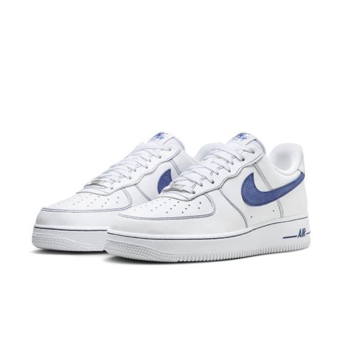 【NIKE】AIR FORCE 1 07 LV8 男鞋 休閒鞋 白藍色-HQ2037100