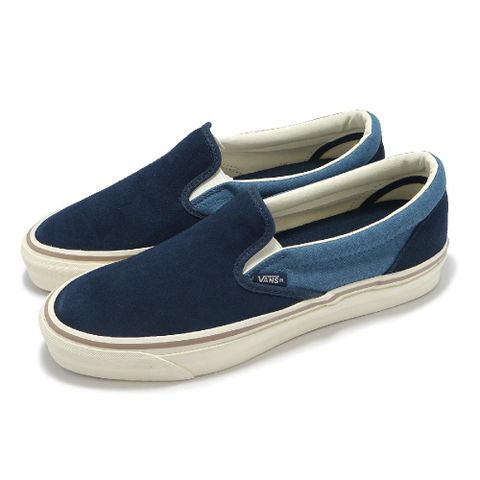 懶人鞋 Mte Slip-On Reissue 98 男鞋 藍 麂皮 帆布 拼接 休閒鞋 VN000CWA1P0