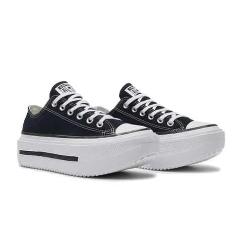 【CONVERSE】CTAS LIFT DOUBLE STACK OX 低筒 休閒鞋 厚底鞋 男鞋 女鞋 黑色-A15490C