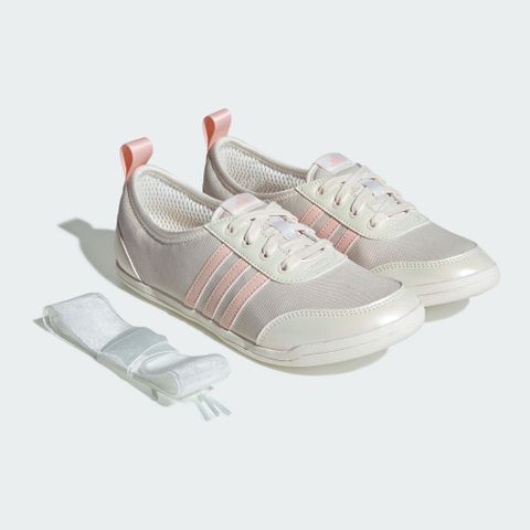 adidas 愛迪達 DIONA BALLET 休閒鞋 女鞋 芭蕾風 粉 米白-JR7317