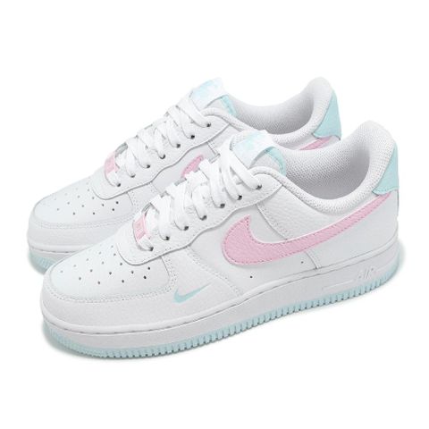 NIKE 耐吉 休閒鞋 Wmns Air Force 1 07 女鞋 白 粉紅 藍 AF1 荔枝皮 IH0640-161