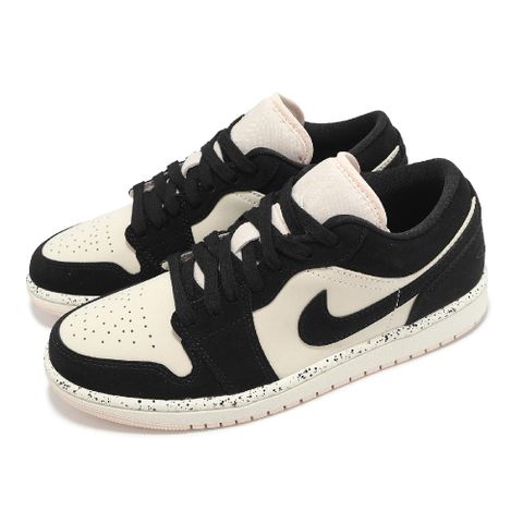 NIKE 耐吉 休閒鞋 Wmns Air Jordan 1 Low 女鞋 男鞋 黑 淡粉 潑墨 AJ1 DC0774-003