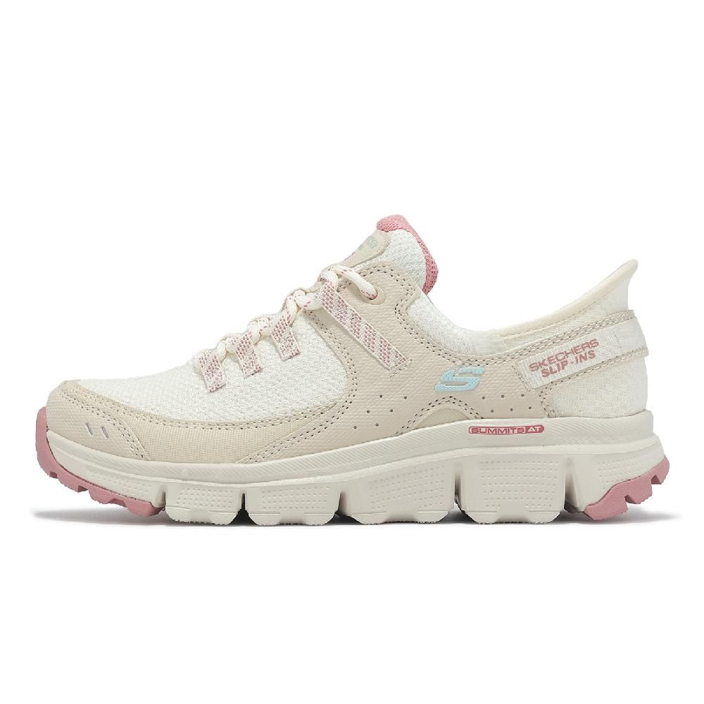SKECHERS 斯凱奇 休閒鞋 Summit AT Slip-Ins 女鞋 米 粉紅 緩衝 戶外 健走鞋 運動鞋 180270NTMT